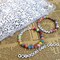 1400 Pieces Letter Beads A-Z and Elastic Line Heart Beads 4x7mm White Round Acrylic Alphabet for Jewelry Making Bracelets Necklaces Key Chains